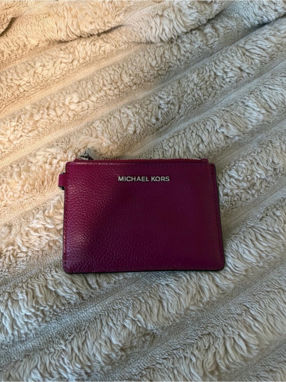 Michael Kors zip keychain wallet